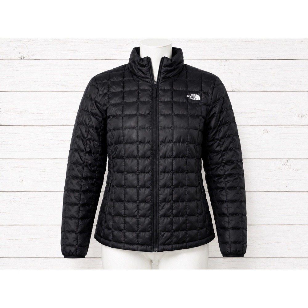 The North Face Women's Size 1X ThermoBall Eco Jacket Black Quilted Full Zip